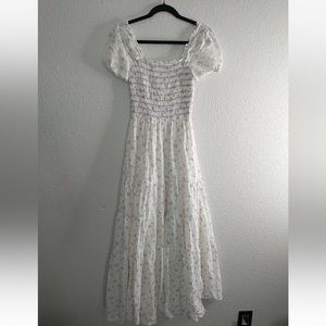 Storia Floral Maxi Dress - White and Pink